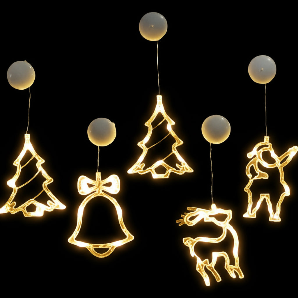 Star String Lights LED Christmas Curtain Lights Indoor Bedroom Home Party Decoration Snowman Christmas Tree Holiday Lights