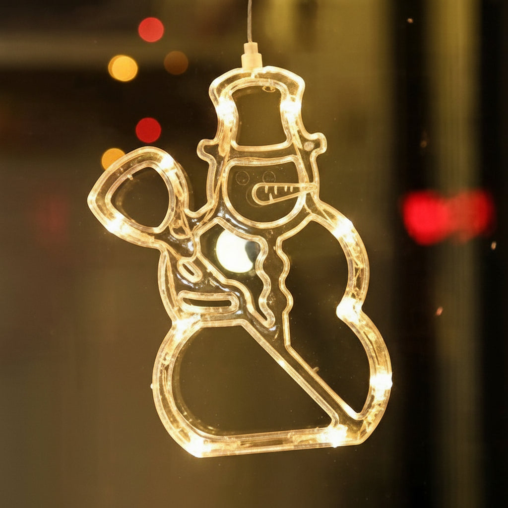 Star String Lights LED Christmas Curtain Lights Indoor Bedroom Home Party Decoration Snowman Christmas Tree Holiday Lights